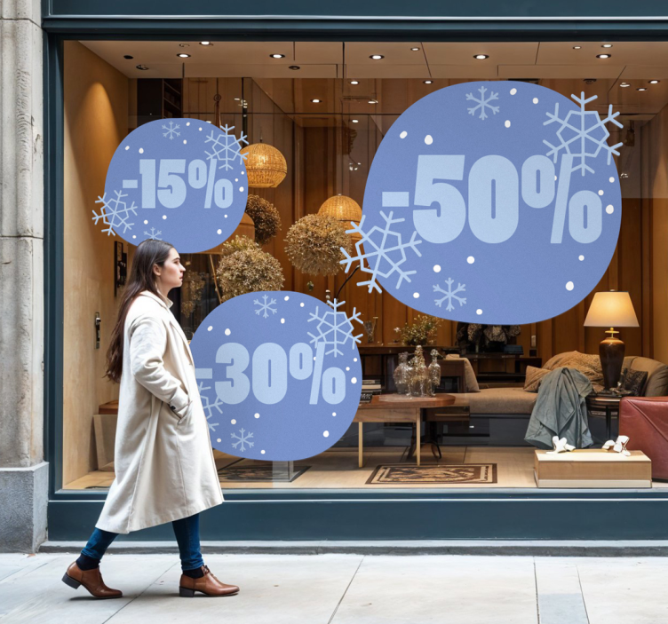 Adesivo de promoção desconto de inverno - TenStickers