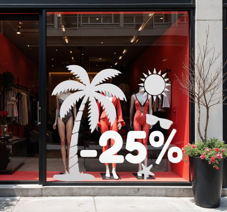 Adesivo de promoção ícones de desconto de verão - TenStickers