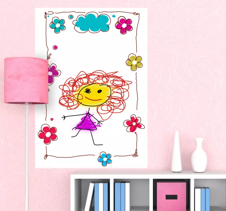 Adesivo de quadro branco com flores - TenStickers
