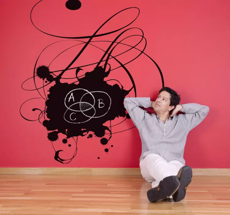 Adesivo de quadro negro mancha caligráfica - TenStickers