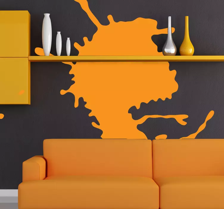 Adesivo de silhueta de splat de tinta - TenStickers
