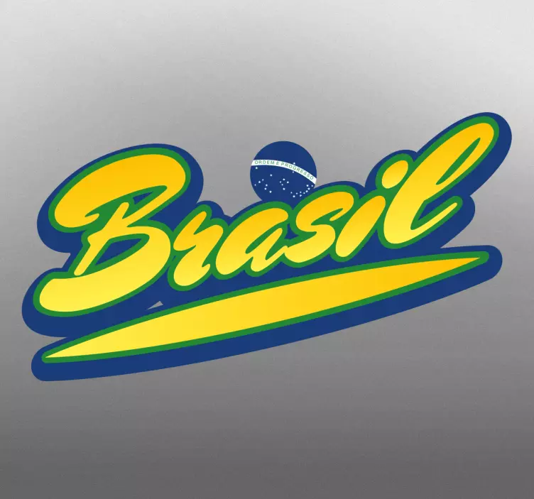 Adesivo de texto Brasil - TenStickers