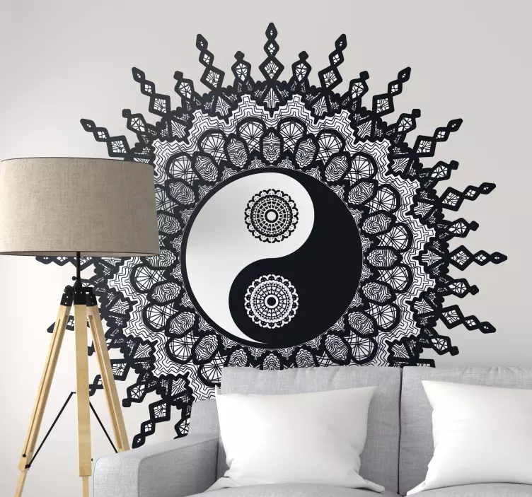 Adesivo decorativo arte do círculo yin yang - TenStickers