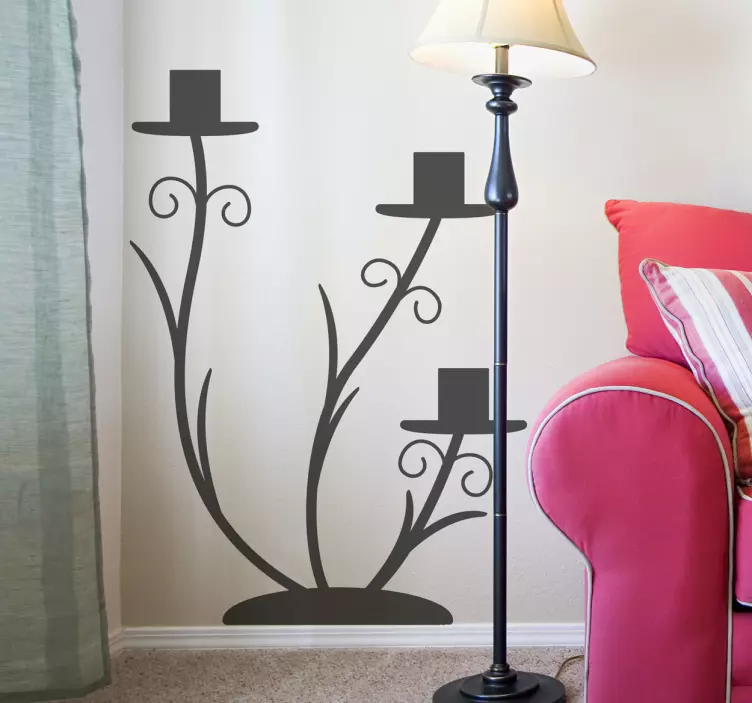 Adesivo decorativo castiçal - TenStickers