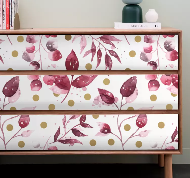 Adesivo decorativo conceito de folha botânica - TenStickers