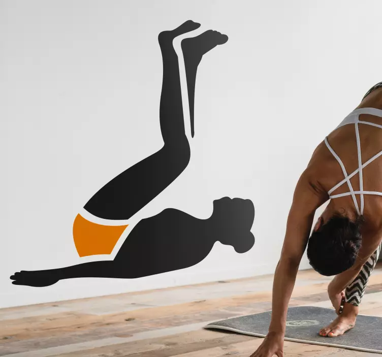 Adesivo decorativo de fitness exercícios abdominais - TenStickers