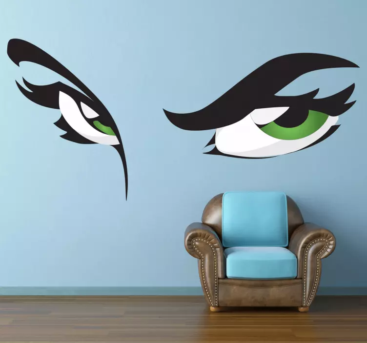 Adesivo decorativo de olhos verdes - TenStickers
