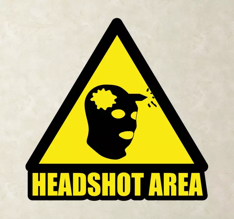 Adesivo decorativo Headshot Area - TenStickers