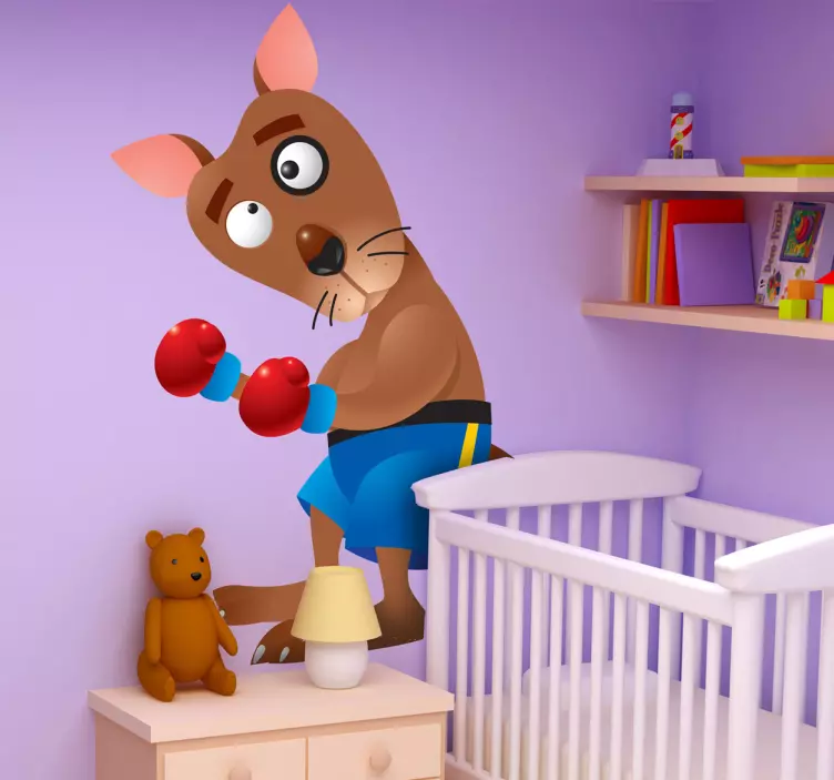 Vinil decorativo infantil canguru boxer - TenStickers