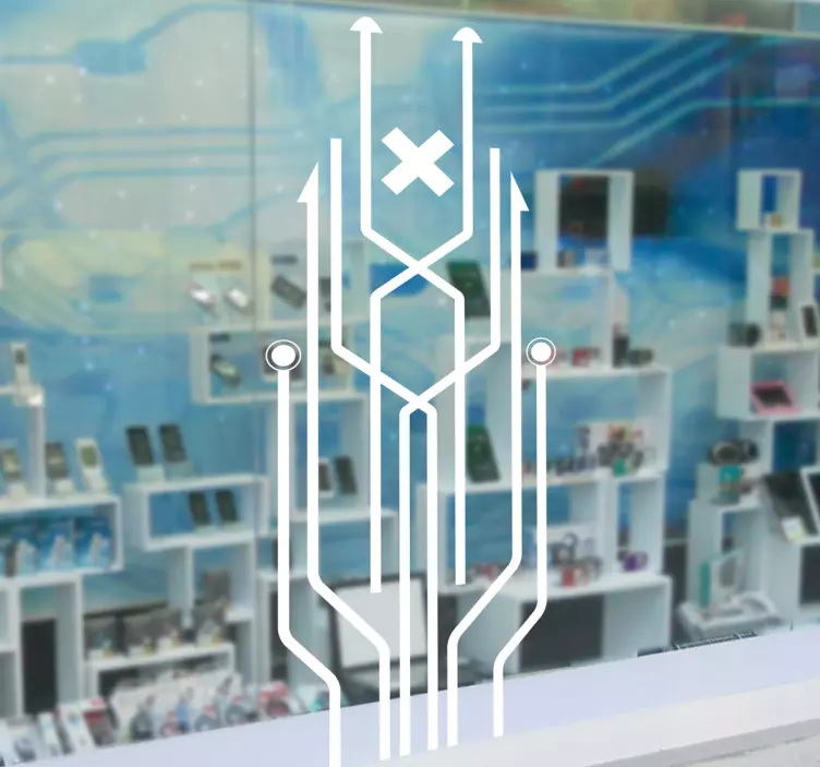 Adesivo decorativo linhas tecnológicas - TenStickers