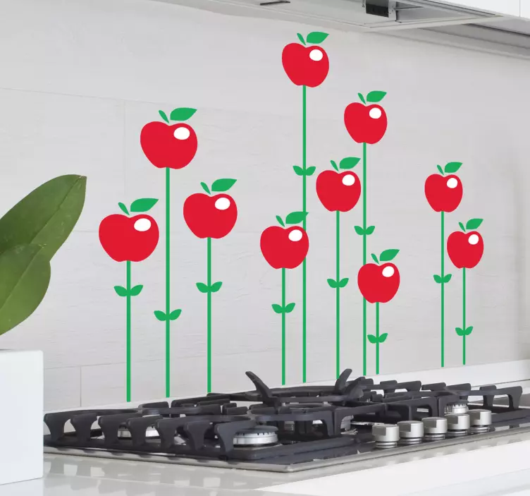 Adesivo decorativo maçãs flor - TenStickers