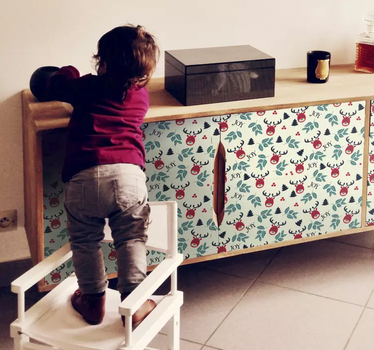 Adesivo decorativo motivo alegre de rena - TenStickers