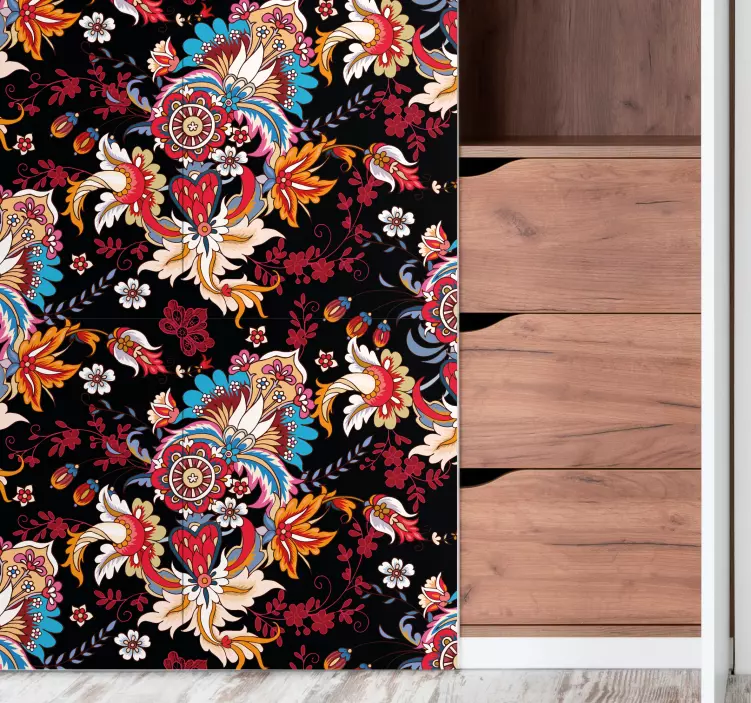 Adesivo decorativo motivo botânico vibrante - TenStickers