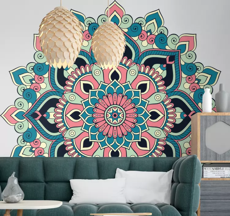 Adesivo decorativo motivo de mandala elaborado - TenStickers