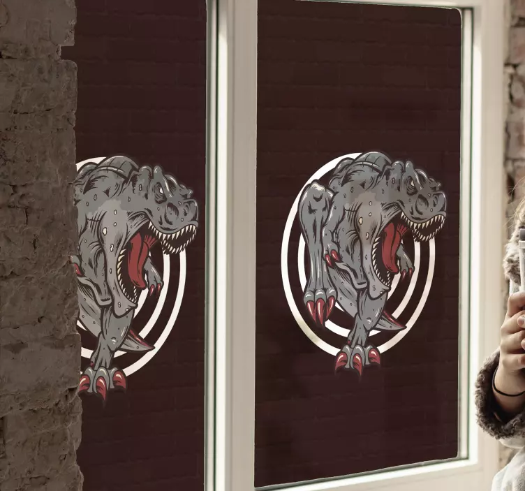 Adesivo design do rugido do dinossauro - TenStickers