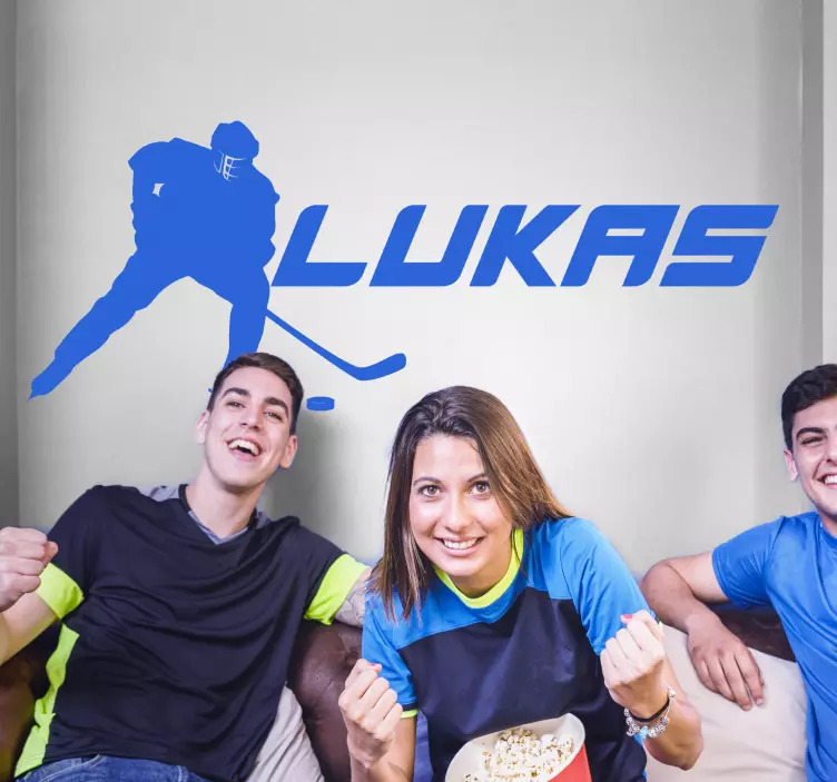 Adesivo desporto inspiração personalizada para hóquei - TenStickers