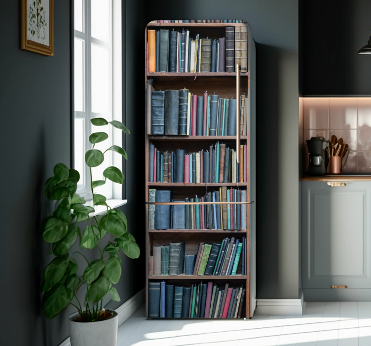 Autocolante para frigorífico estantes de biblioteca - TenStickers