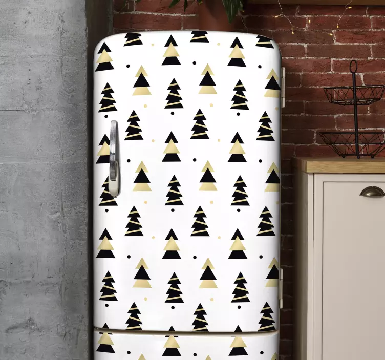 Autocolante para frigorífico geladeira geométrica - TenStickers