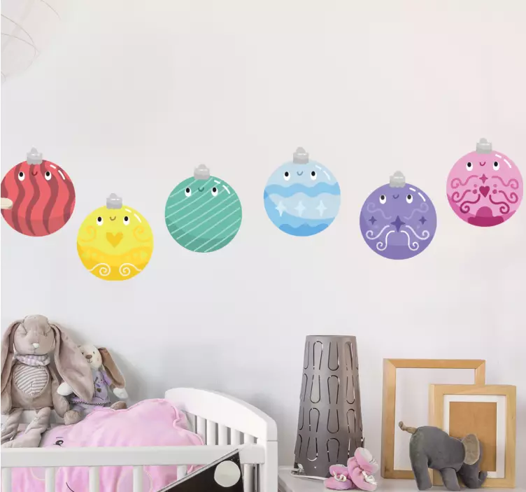 Adesivo festividade conjunto de enfeites lúdicos - TenStickers