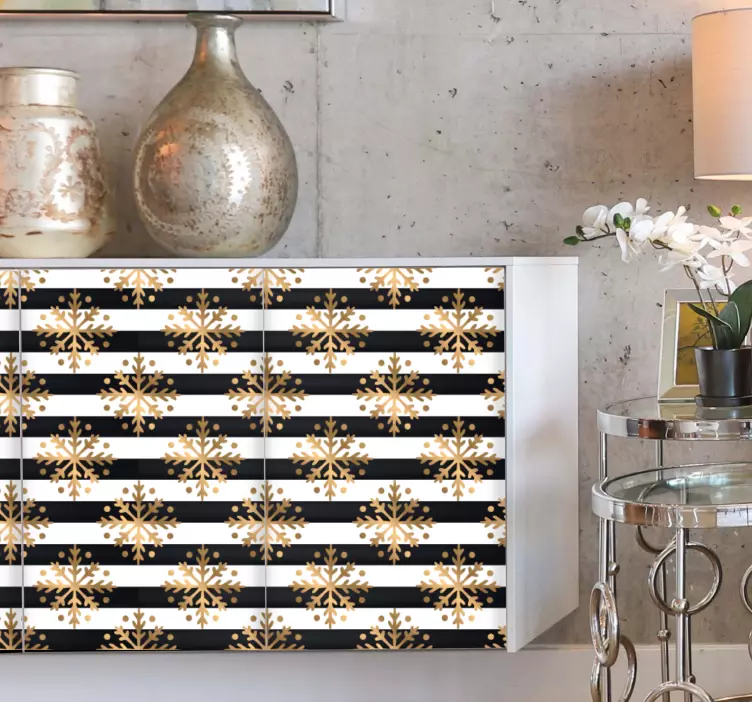 Adesivo festividade padrão elegante de floco de neve - TenStickers