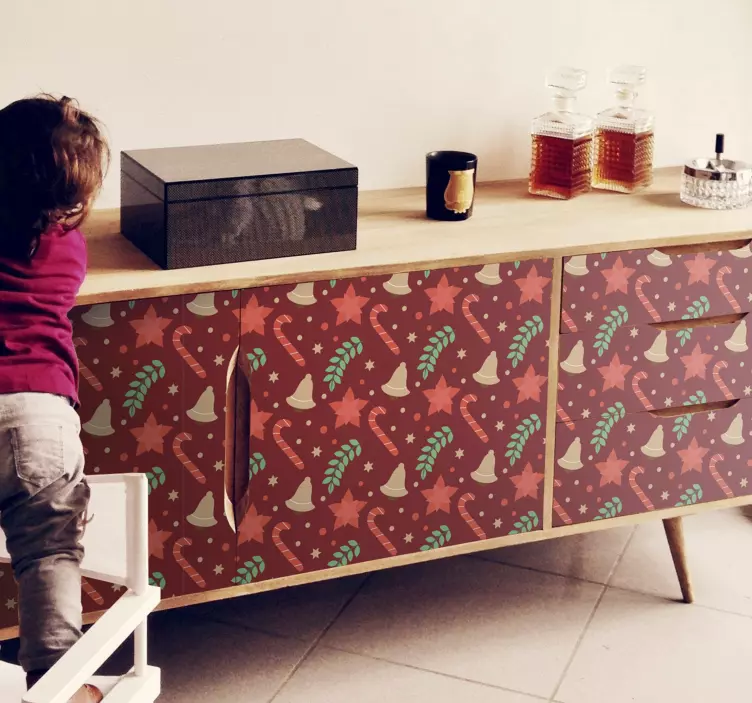 Adesivo festividade padrão festivo de feriado - TenStickers