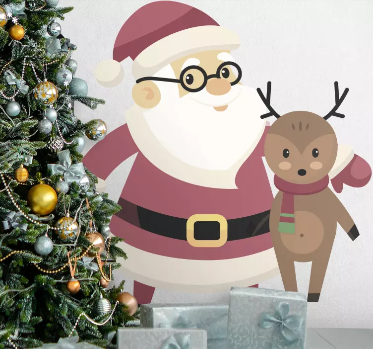 Adesivo festividade personagem do papai noel - TenStickers