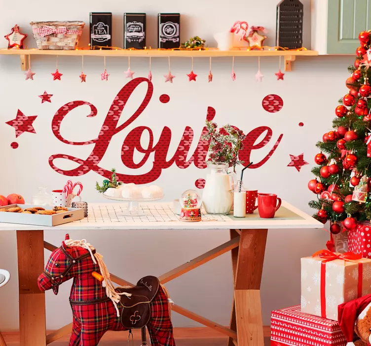 Adesivo festividade saudação de natal personalizada - TenStickers