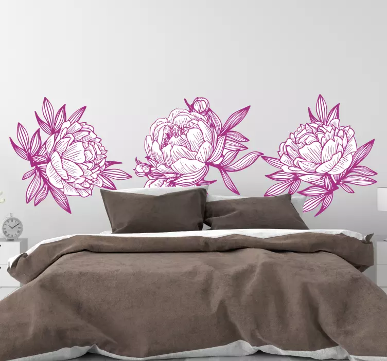 Adesivo flor arranjo de flores elegante - TenStickers