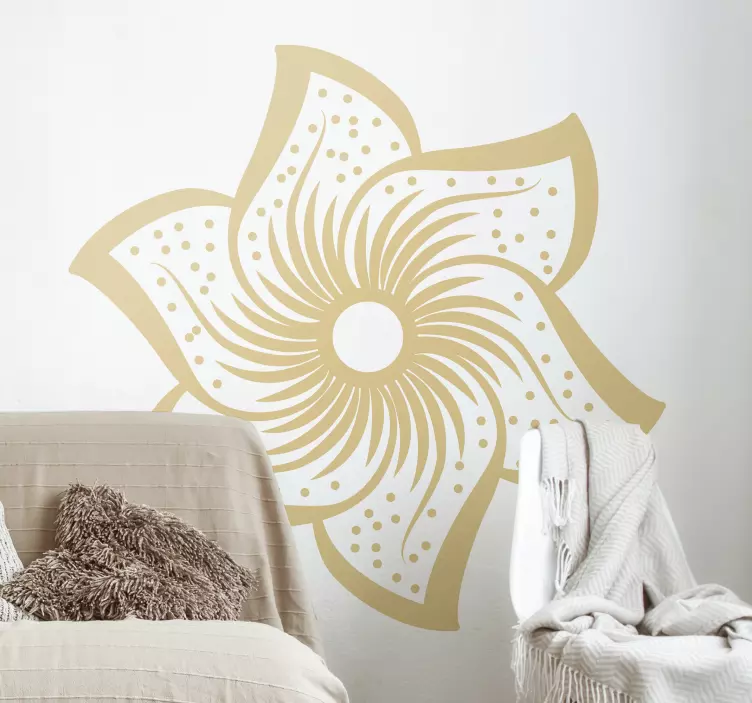 Adesivo flor forma floral elegante - TenStickers