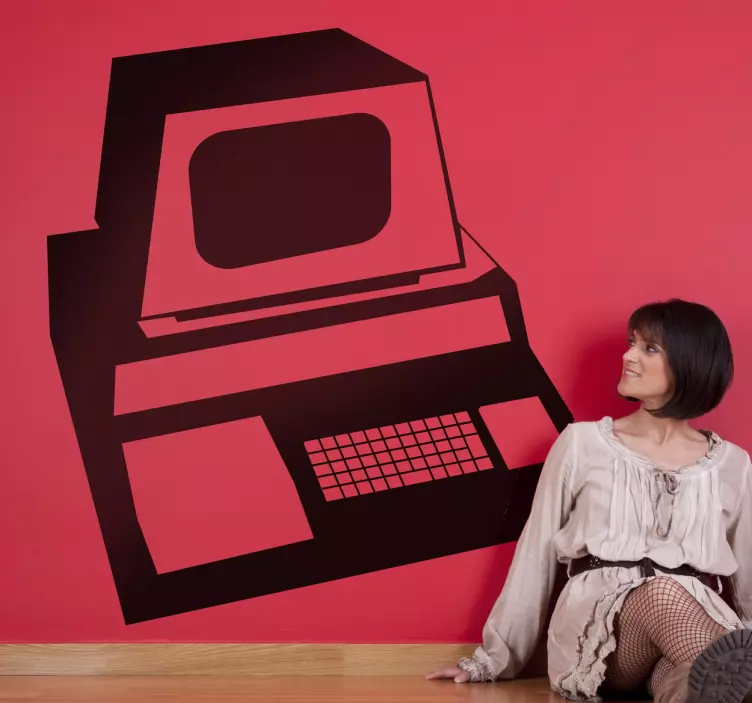 Autocolante animal arte de computador vintage - TenStickers