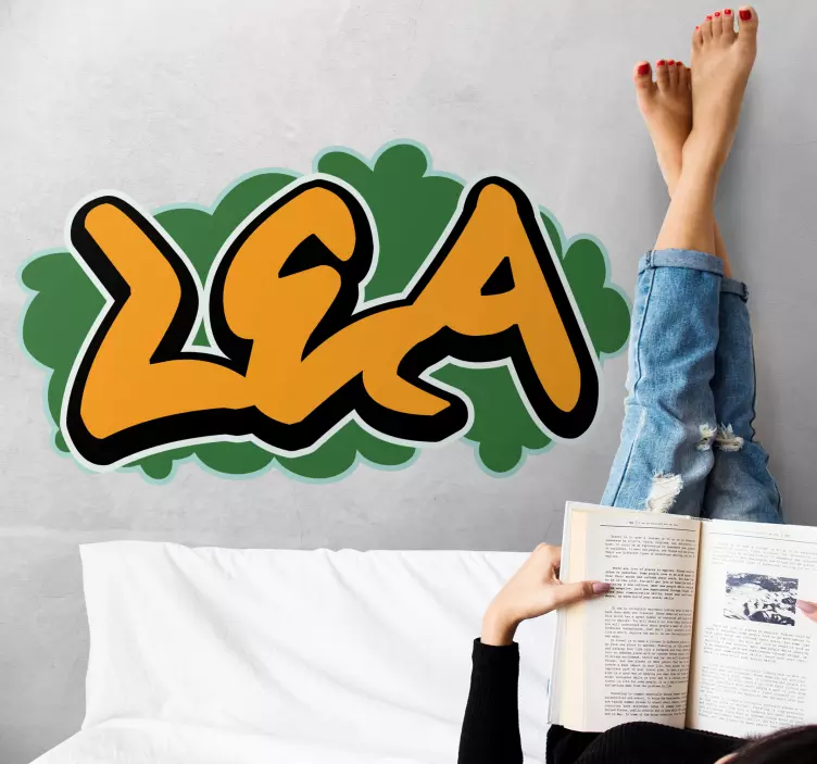 Autocolante animal arte de nome personalizável - TenStickers