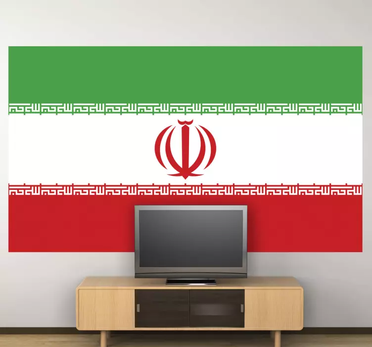 Autocolante animal bandeira nacional iraniana - TenStickers