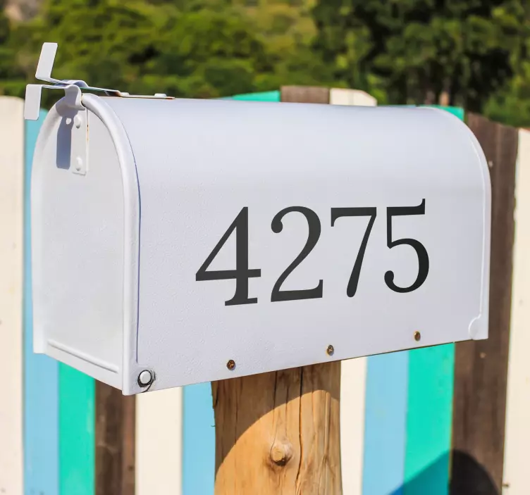 Autocolante animal caixa de correio de números clássicos - TenStickers