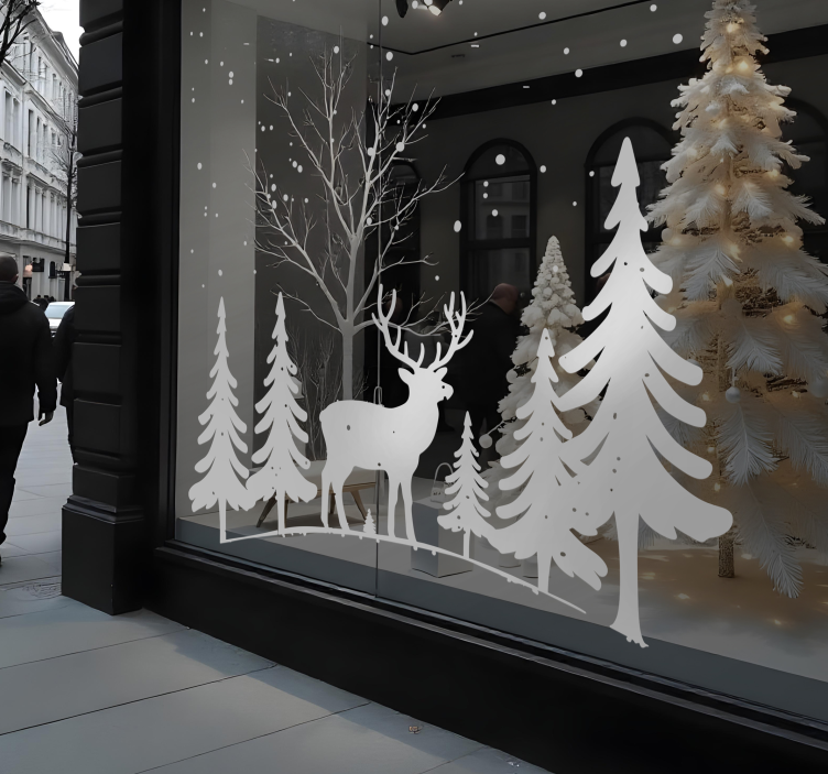 Autocolante animal cena de inverno - TenStickers