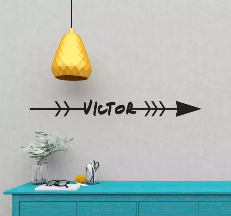 Autocolante animal direção de seta personalizada - TenStickers