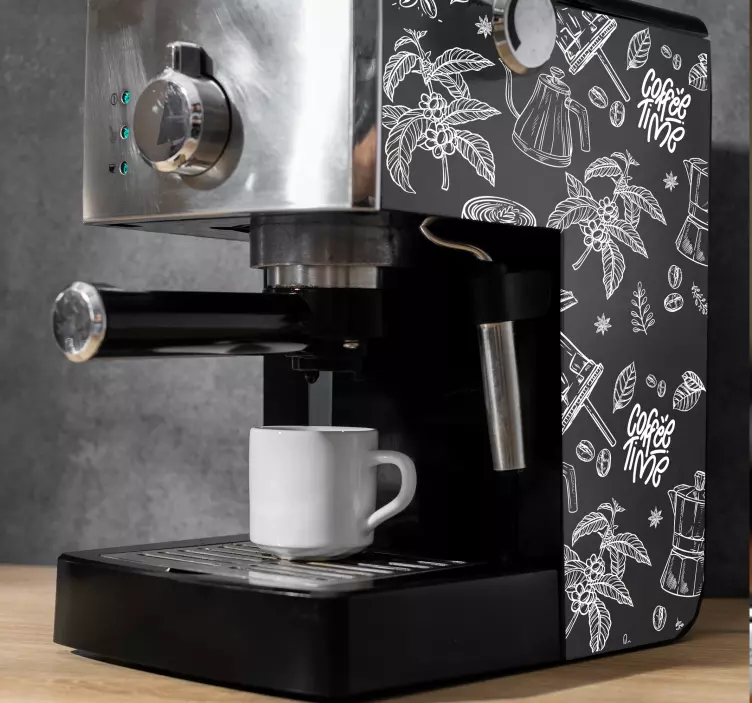Autocolante animal elementos de café desenhados - TenStickers