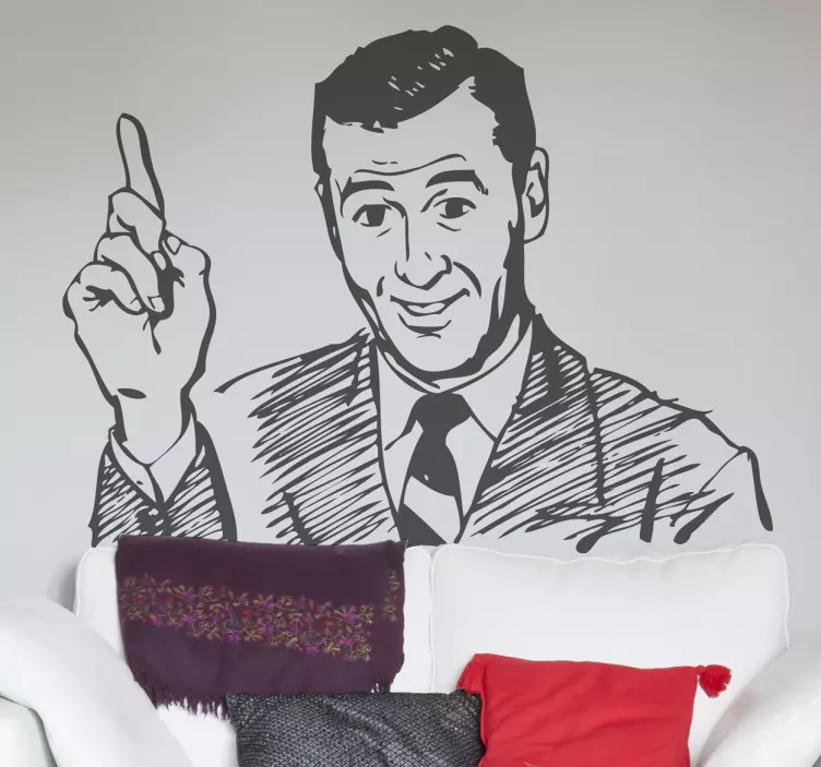 Autocolante animal figura apontando caprichosa - TenStickers