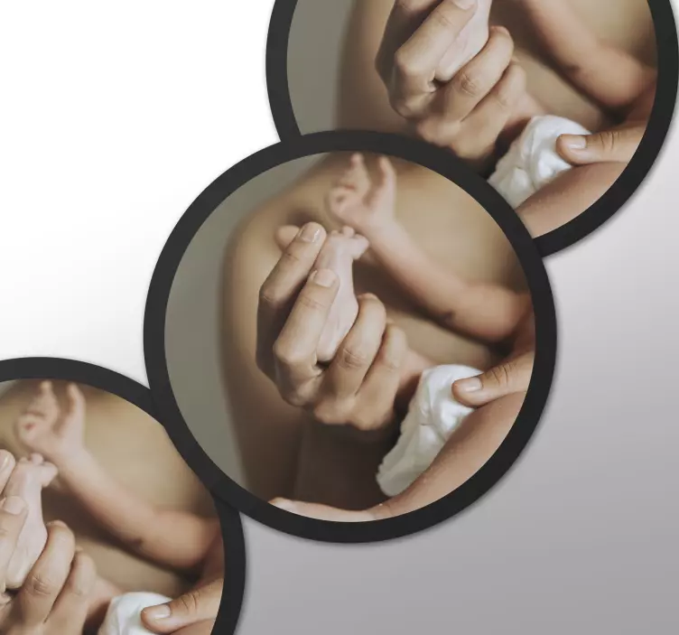 Autocolante animal ícones de upload de imagem circular - TenStickers