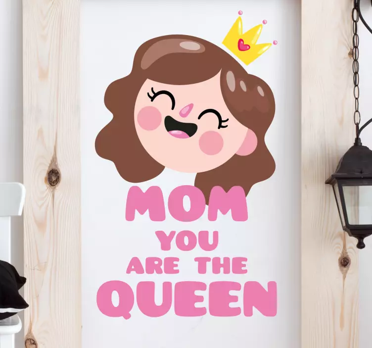 Autocolante animal mãe você é a rainha - TenStickers