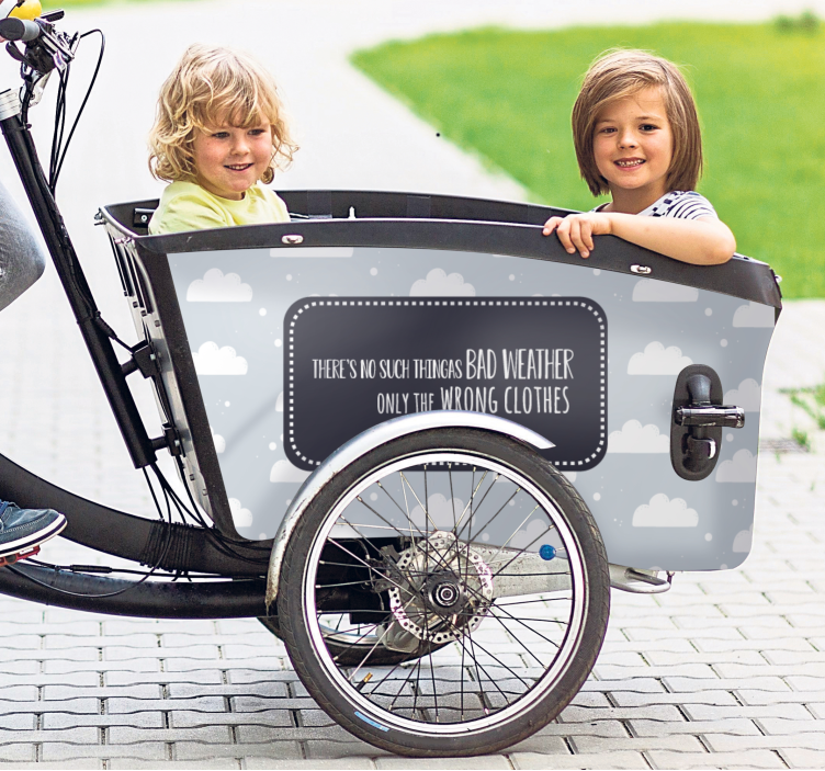 Autocolante animal mau tempo roupas erradas dizendo - TenStickers