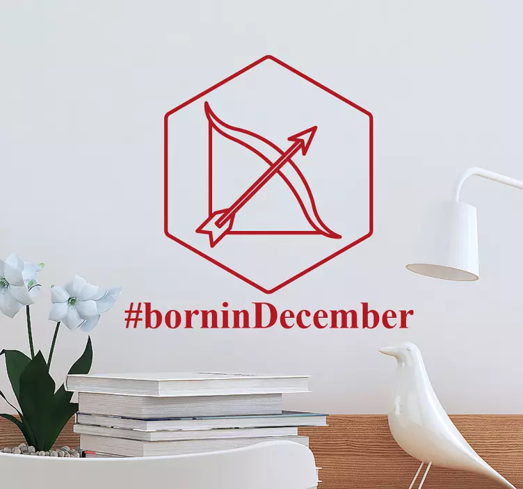 Adesivo personalizável #borningdecember design - TenStickers