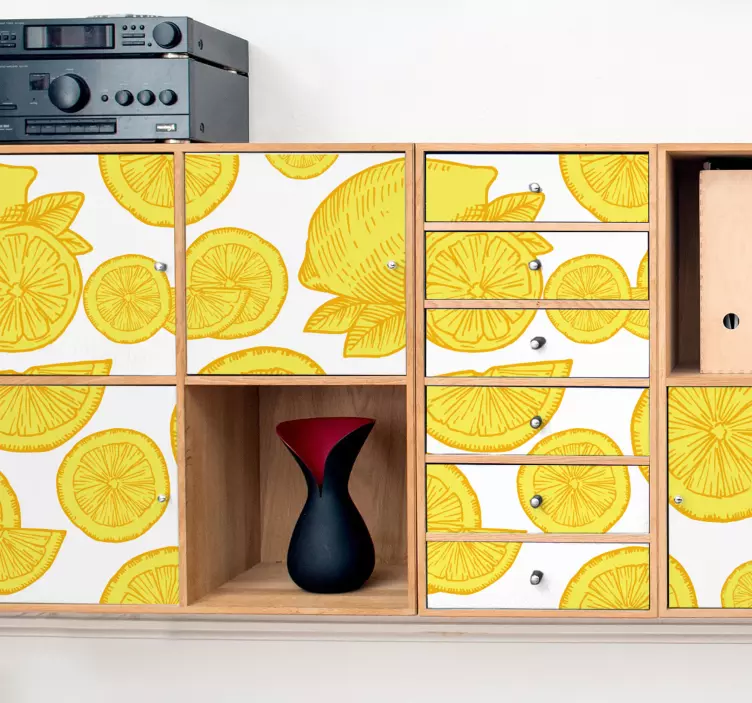 Autocolante animal padrão de fatia de limão - TenStickers