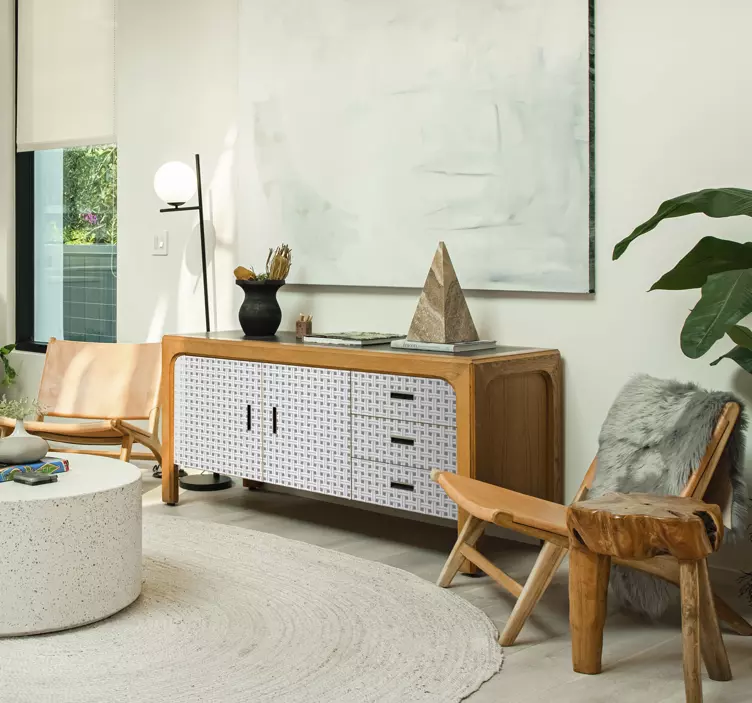 Autocolante para móveis padrão de textura tecida - TenStickers