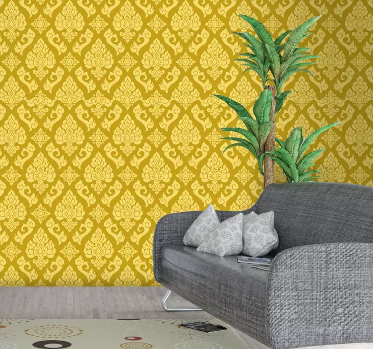 Adesivo decorativo padrão floral intrincado - TenStickers