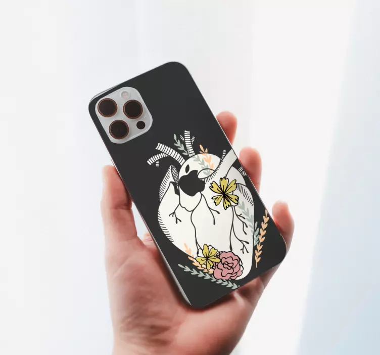 Autocolante animal pássaro e flores - TenStickers