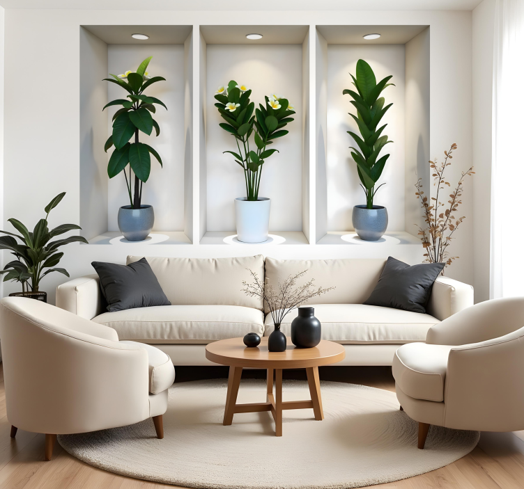 Autocolante animal plantas em pequenos espaços - TenStickers