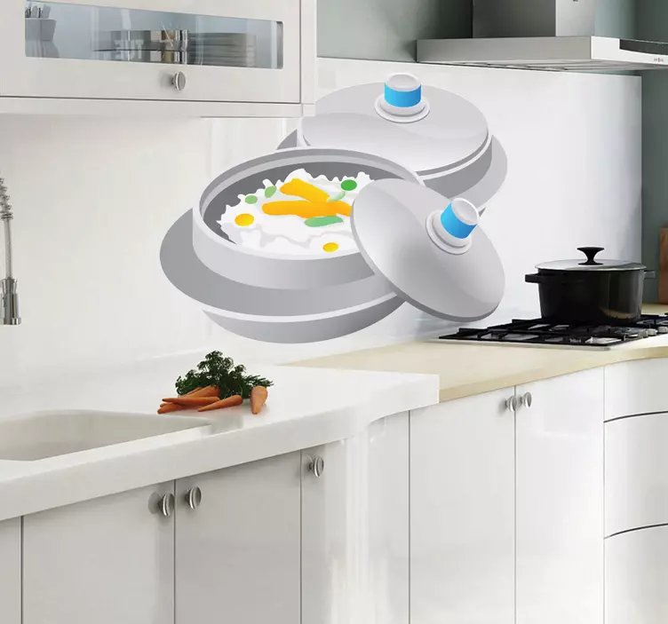 Autocolante animal recipientes para servir alimentos - TenStickers