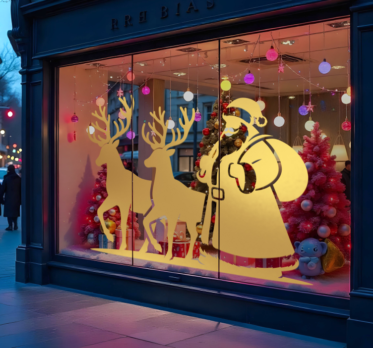 Autocolante animal silhueta do papai noel - TenStickers