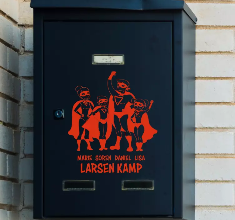 Autocolante animal super-heróis familiares personalizáveis - TenStickers