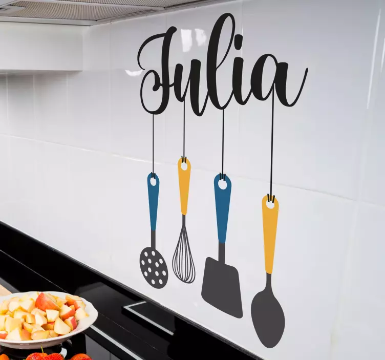 Autocolante animal utensílios de cozinha personalizados - TenStickers